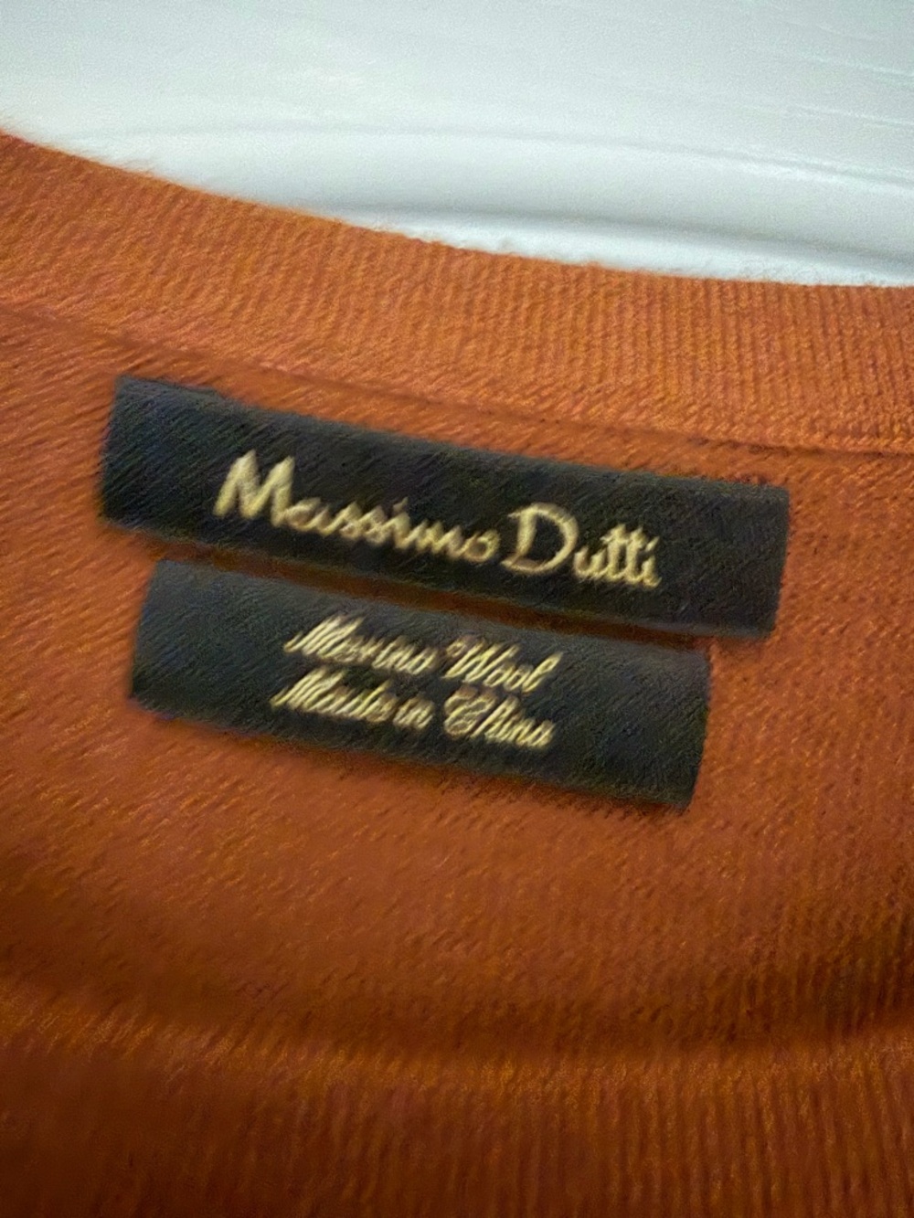 Massimo Dutti Burnt Orange Merino Crewneck - Picture 3 of 4